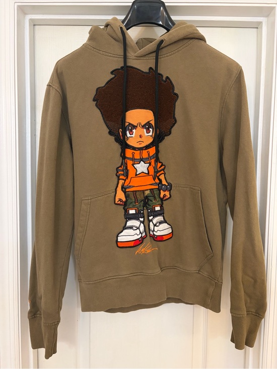 The Boondocks Other - The Boondocks Riley Huey deKryptic Men's Brown Hoodie Size S Chenille Patch